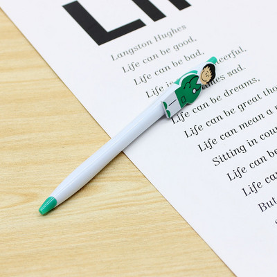 1kom. Kemijska olovka zabavnog dizajna liječnika i medicinske sestre. Uredski i školski učenici pišu slatke dopisnice 1,0 mm crna tinta