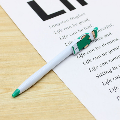 1kom. Kemijska olovka zabavnog dizajna liječnika i medicinske sestre. Uredski i školski učenici pišu slatke dopisnice 1,0 mm crna tinta