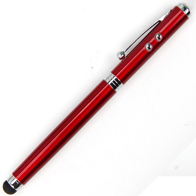 4 u 1 metalna kemijska olovka Touch LED svjetlo 1.0 MM crna tinta Školski uredski pribor za pisanje Luksuzni prilagođeni reklamni poklon