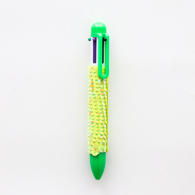 Novost 6 boja u 1 višenamjenska kemijska olovka sa šljokicama Kawaii kemijska olovka za djecu Poklon Kreativni materijal Escolar Papeterie