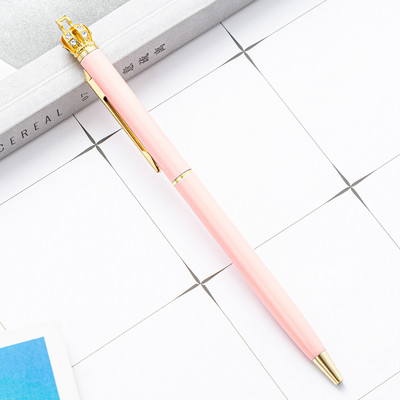 1kom Nova metalna kemijska olovka Crown Luksuzna kvalitetna reklamna poklon olovka Uredska školska dopisnica Poklon Papelaria Escolar