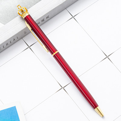 1kom Nova metalna kemijska olovka Crown Luksuzna kvalitetna reklamna poklon olovka Uredska školska dopisnica Poklon Papelaria Escolar
