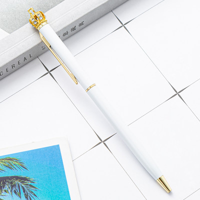 1kom Nova metalna kemijska olovka Crown Luksuzna kvalitetna reklamna poklon olovka Uredska školska dopisnica Poklon Papelaria Escolar