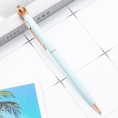 1kom Nova metalna kemijska olovka Crown Luksuzna kvalitetna reklamna poklon olovka Uredska školska dopisnica Poklon Papelaria Escolar