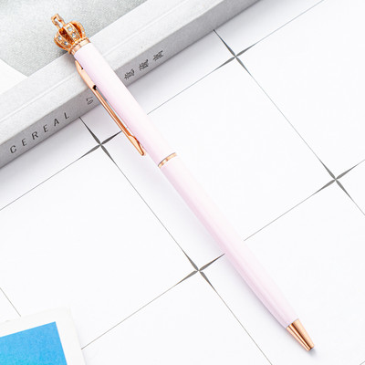 1kom Nova metalna kemijska olovka Crown Luksuzna kvalitetna reklamna poklon olovka Uredska školska dopisnica Poklon Papelaria Escolar