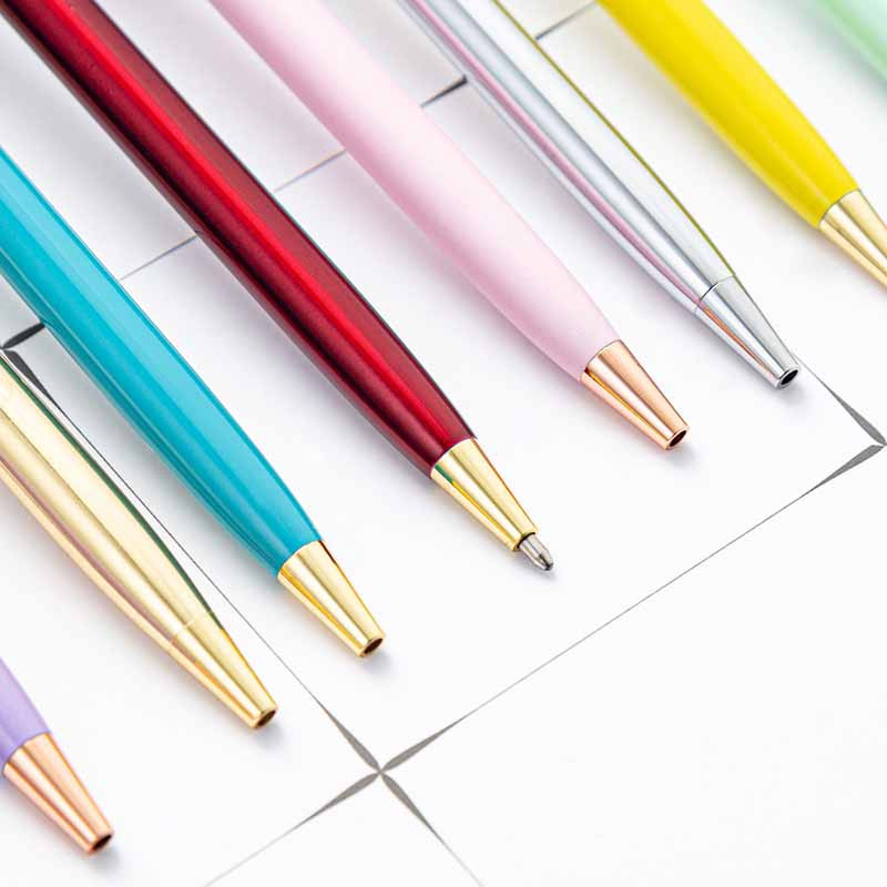 1kom Nova metalna kemijska olovka Crown Luksuzna kvalitetna reklamna poklon olovka Uredska školska dopisnica Poklon Papelaria Escolar