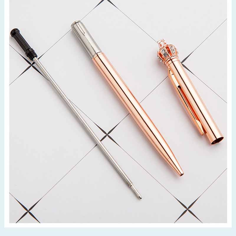 1kom Nova metalna kemijska olovka Crown Luksuzna kvalitetna reklamna poklon olovka Uredska školska dopisnica Poklon Papelaria Escolar