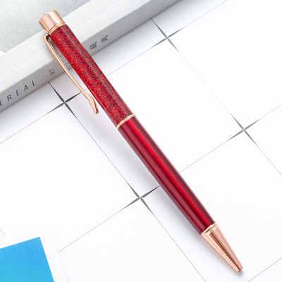 Raznobojna kemijska olovka sa zlatnim prahom u ulju, živi pijesak, kemijska olovka luksuzne kvalitete, rotirajuća 1,0 mm kemijska olovka, školski uredski pribor