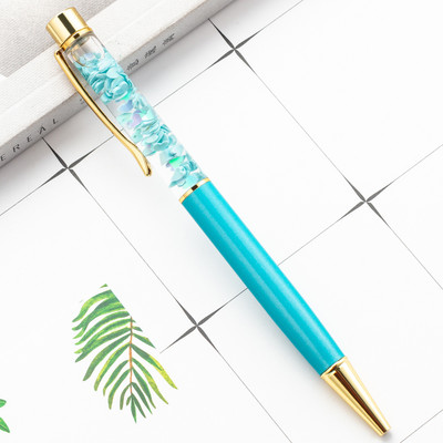 Raznobojna kemijska olovka sa zlatnim prahom u ulju, živi pijesak, kemijska olovka luksuzne kvalitete, rotirajuća 1,0 mm kemijska olovka, školski uredski pribor