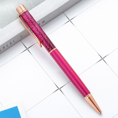 Raznobojna kemijska olovka sa zlatnim prahom u ulju, živi pijesak, kemijska olovka luksuzne kvalitete, rotirajuća 1,0 mm kemijska olovka, školski uredski pribor