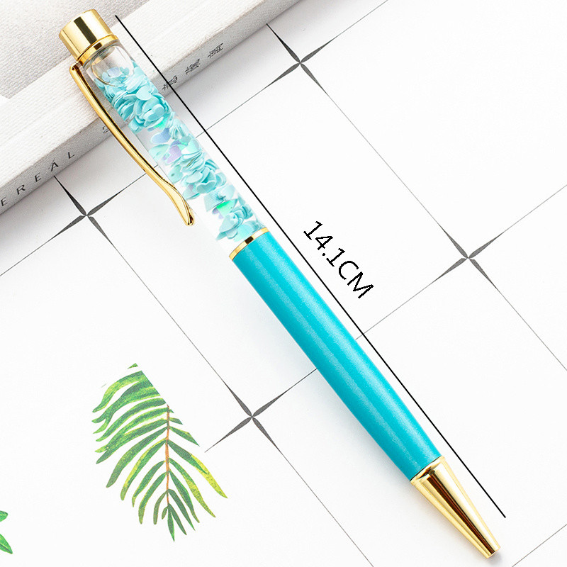 Raznobojna kemijska olovka sa zlatnim prahom u ulju, živi pijesak, kemijska olovka luksuzne kvalitete, rotirajuća 1,0 mm kemijska olovka, školski uredski pribor