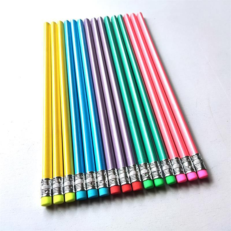 10 τμχ Μαθητές Δημοτικού Σχολείου Τρίγωνο ΗΒ Μολύβι γραφής Νηπιαγωγείο Παιδιά Μολύβι χωρίς μόλυβδο γραφίτη με γόμα κεφαλής