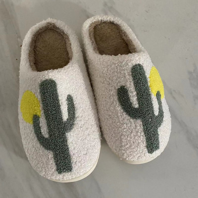 2023 Cute Smile Face Papuče Lightning Blue/ Pink Winter Tople kućne papuče za žene Muškarci Fulffy krznene papuče Indoor House