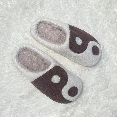 2023 Cute Smile Face Papuče Lightning Blue/ Pink Winter Tople kućne papuče za žene Muškarci Fulffy krznene papuče Indoor House