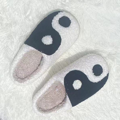 2023 Cute Smile Face Papuče Lightning Blue/ Pink Winter Tople kućne papuče za žene Muškarci Fulffy krznene papuče Indoor House