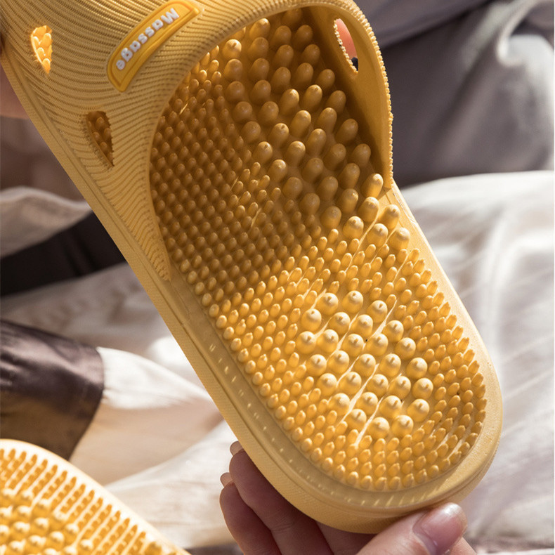 Új női lábmasszázs papucsok férfi papucsok beltéri fürdőszobai csúszásmentes puha csúszdák párok házi tehermentesítésre lábak egészségügyi cipők