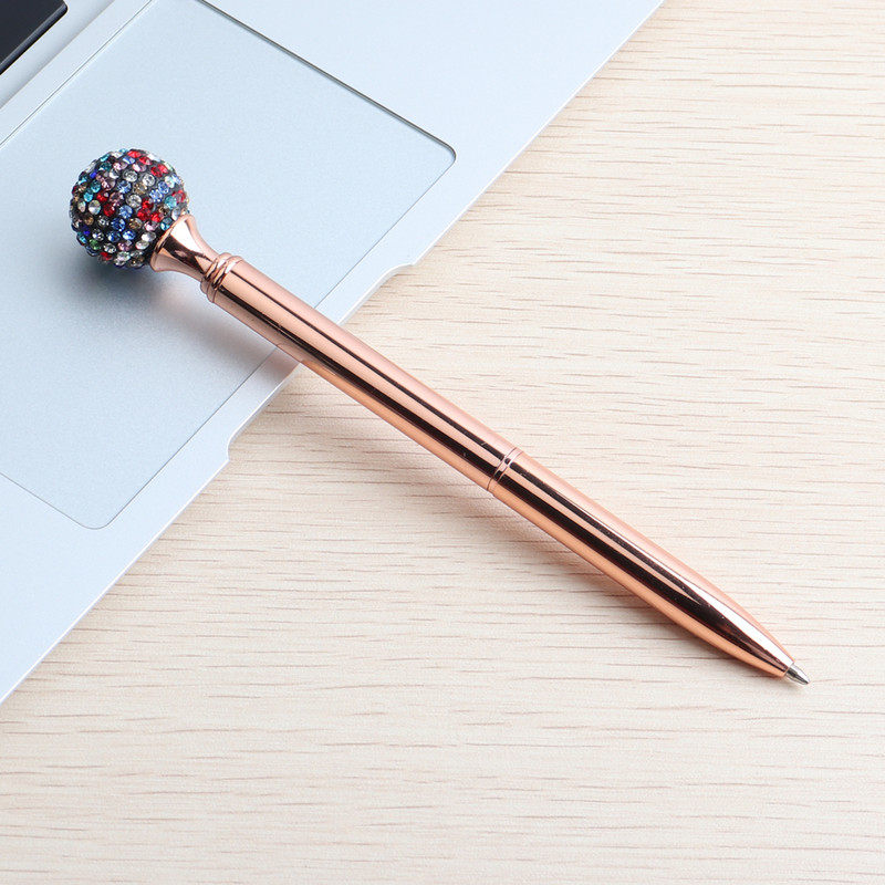 Pix nou sosire Diamante colorate rotunde Material metalic Pix frumos 0,7 mm Papetărie pentru studenți Cadou Logo personalizat