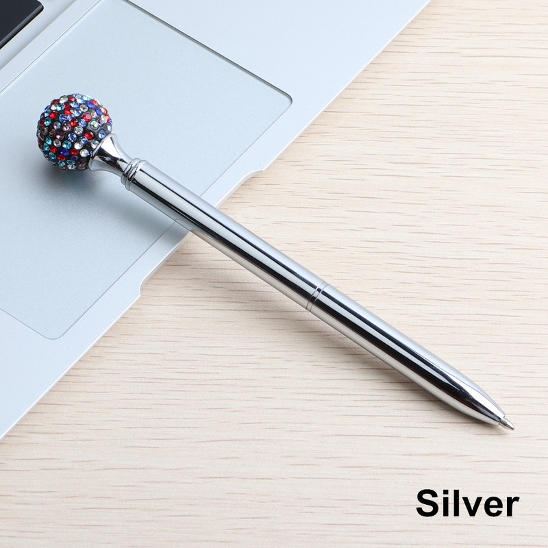 Pix nou sosire Diamante colorate rotunde Material metalic Pix frumos 0,7 mm Papetărie pentru studenți Cadou Logo personalizat