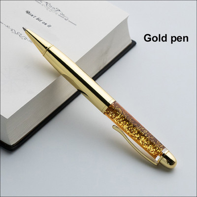 Nova kemijska olovka s potpisom, visokokvalitetni kristalni dijamant, ružičasto zlato, uredski pribor, poklon, metalne olovke