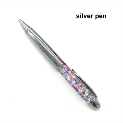 Nova kemijska olovka s potpisom, visokokvalitetni kristalni dijamant, ružičasto zlato, uredski pribor, poklon, metalne olovke