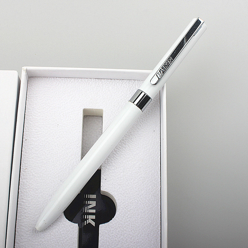 Visokokvalitetna Y01 plemenita biserno bijela crna poslovna uredska kemijska olovka s vrhom 0,7 mm Novo