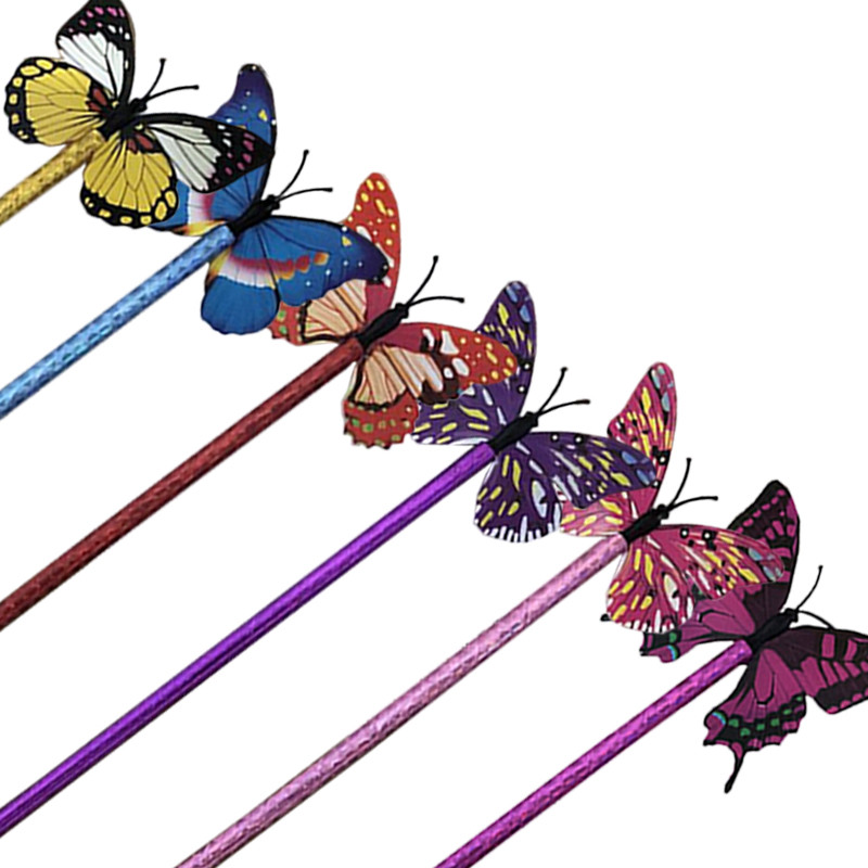 6 komada šarenih 3D leptir kemijskih olovaka 0,5 mm crna tinta Školski darovi Studentski uredski pribor za pisanje Korejski kawaii pribor