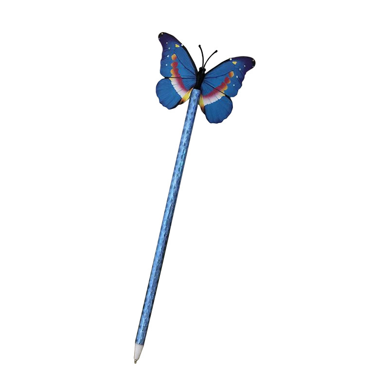 6 komada šarenih 3D leptir kemijskih olovaka 0,5 mm crna tinta Školski darovi Studentski uredski pribor za pisanje Korejski kawaii pribor