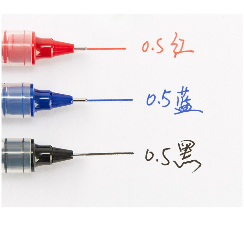 3 buc pix transparent pentru birou 0,5 mm cu bilă albastru roșu negru culoare cerneală scris pixuri semnătură papetărie școală A6657