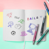 6 σε 1 Πολύχρωμα στυλό 5 χρωμάτων στυλό 1 αυτόματο μολύβι με γόμα για γραφική ύλη σχολικού γραφείου