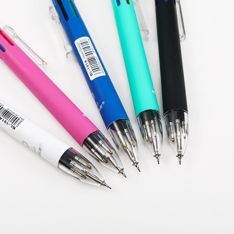 6 σε 1 Πολύχρωμα στυλό 5 χρωμάτων στυλό 1 αυτόματο μολύβι με γόμα για γραφική ύλη σχολικού γραφείου