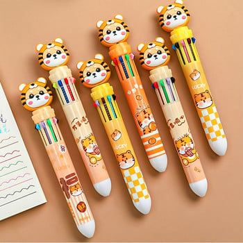 Kawaii Cute Tiger Ballpoint Pen Creative 0,5mm Signature Pens Cartoon Animal πολύχρωμα στυλό Σχολικά είδη γραφής