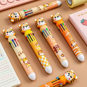 Kawaii Cute Tiger Ballpoint Pen Creative 0,5mm Signature Pens Cartoon Animal πολύχρωμα στυλό Σχολικά είδη γραφής