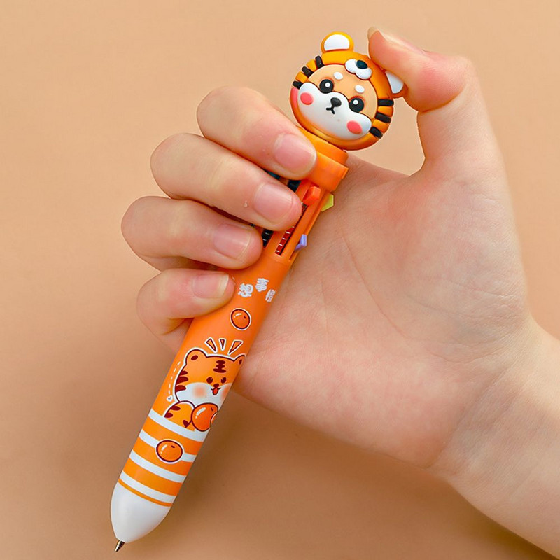 Kawaii Cute Tiger Kemijska olovka Kreativna olovka s potpisom od 0,5 mm Crtići Životinje Višebojne olovke Uredski školski pribor za pisanje