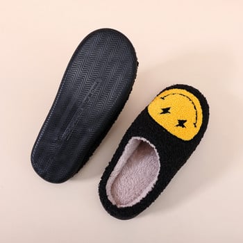 РАЗПРОДАЖБА House Smiley Face Slipper Women Kawaii Cartoon Plush Winter Warm Cotton Indoor Funny Cute Fuzzy Floor Home Shoes Female