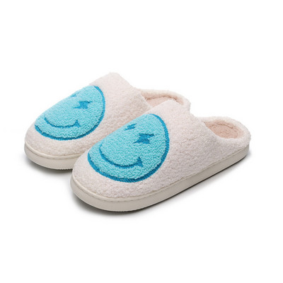 ΠΩΛΗΣΗ Σπίτι Smiley Face Παντόφλα Γυναικεία Kawaii Cartoon Λούτρινο Χειμώνα ζεστό Contton Εσωτερικό Αστεία χαριτωμένα ασαφή πατώματα για το σπίτι Γυναικεία παπούτσια