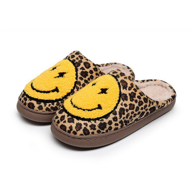 ΠΩΛΗΣΗ Σπίτι Smiley Face Παντόφλα Γυναικεία Kawaii Cartoon Λούτρινο Χειμώνα ζεστό Contton Εσωτερικό Αστεία χαριτωμένα ασαφή πατώματα για το σπίτι Γυναικεία παπούτσια