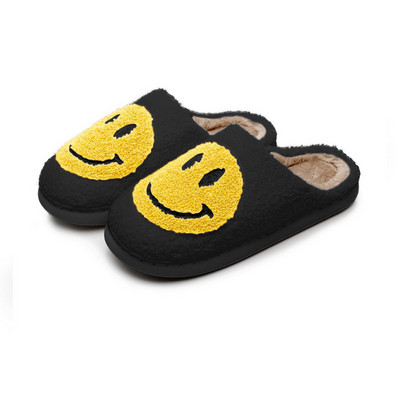 ΠΩΛΗΣΗ Σπίτι Smiley Face Παντόφλα Γυναικεία Kawaii Cartoon Λούτρινο Χειμώνα ζεστό Contton Εσωτερικό Αστεία χαριτωμένα ασαφή πατώματα για το σπίτι Γυναικεία παπούτσια