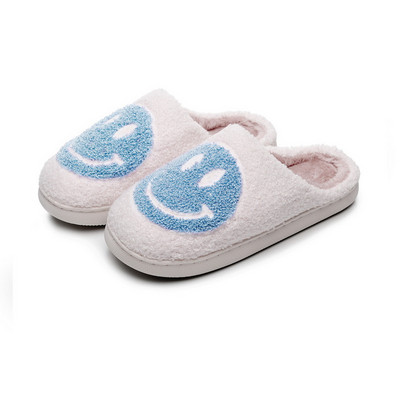 ΠΩΛΗΣΗ Σπίτι Smiley Face Παντόφλα Γυναικεία Kawaii Cartoon Λούτρινο Χειμώνα ζεστό Contton Εσωτερικό Αστεία χαριτωμένα ασαφή πατώματα για το σπίτι Γυναικεία παπούτσια