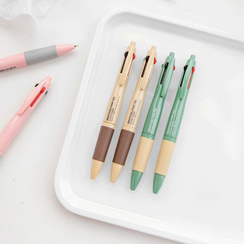 Popularna rasprodaja, glatka gel olovka od 0,5 mm, višebojna kemijska olovka, alat za pisanje 4 u 1