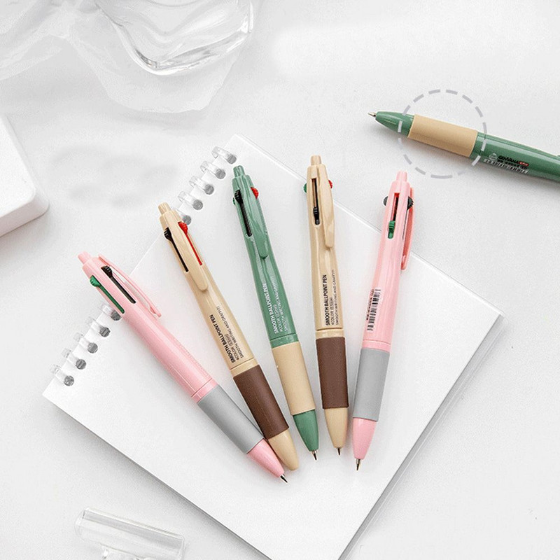 Popularna rasprodaja, glatka gel olovka od 0,5 mm, višebojna kemijska olovka, alat za pisanje 4 u 1