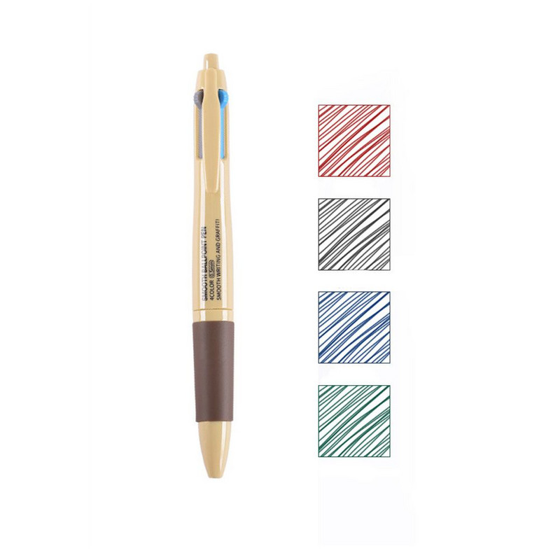 Popularna rasprodaja, glatka gel olovka od 0,5 mm, višebojna kemijska olovka, alat za pisanje 4 u 1