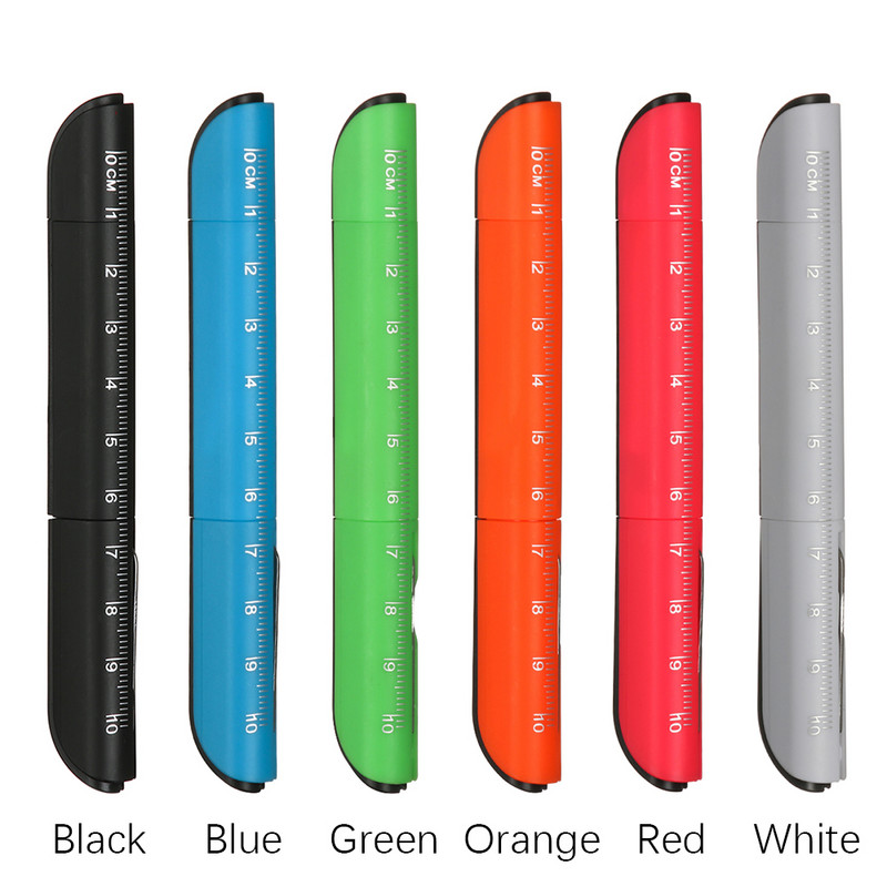 Kreativna višenamjenska kemijska olovka sa sklopivim škarama, nožem, mjernom mjerom, ravnalo u slatkim bojama, uredsko, školsko pisaće olovke