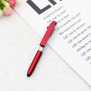 1 τεμ. 4 σε 1 πτυσσόμενη βάση κινητού τηλεφώνου με στυλό/φως LED/Εργαλείο γραφής στυλό αφής χωρητικής οθόνης αφής Αναλώσιμα γραφείου