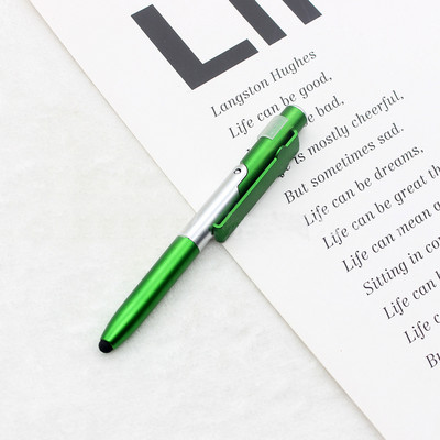 1 τεμ. 4 σε 1 πτυσσόμενη βάση κινητού τηλεφώνου με στυλό/φως LED/Εργαλείο γραφής στυλό αφής χωρητικής οθόνης αφής Αναλώσιμα γραφείου