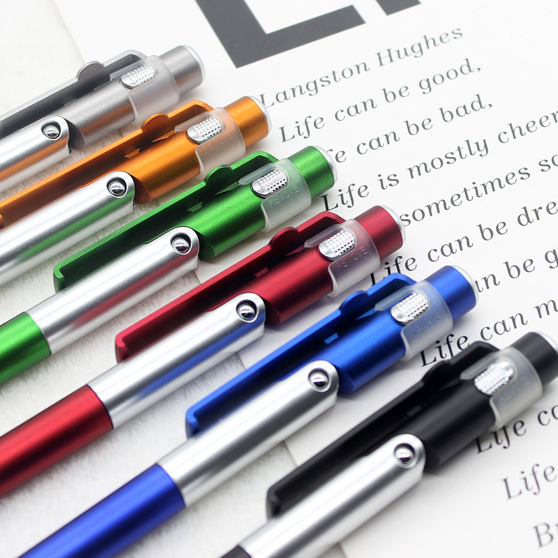 1 τεμ. 4 σε 1 πτυσσόμενη βάση κινητού τηλεφώνου με στυλό/φως LED/Εργαλείο γραφής στυλό αφής χωρητικής οθόνης αφής Αναλώσιμα γραφείου