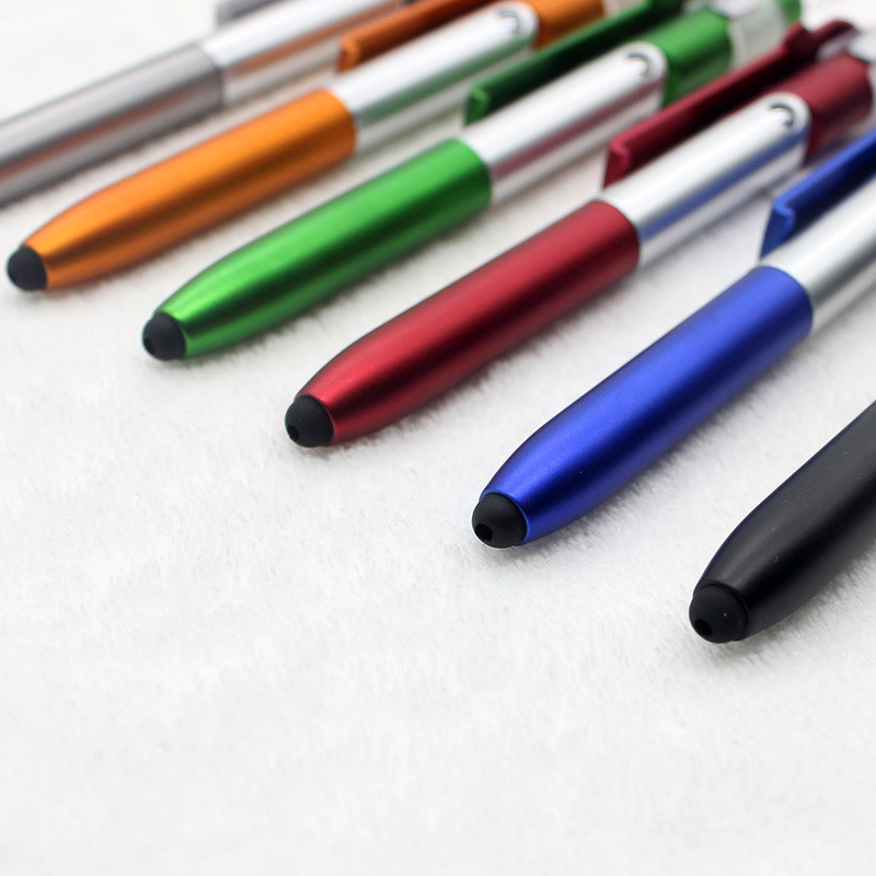 1 τεμ. 4 σε 1 πτυσσόμενη βάση κινητού τηλεφώνου με στυλό/φως LED/Εργαλείο γραφής στυλό αφής χωρητικής οθόνης αφής Αναλώσιμα γραφείου