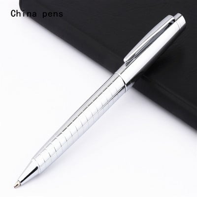 Luksuzna kvaliteta 856 Platinasto siva linija Poslovni ured Kemijska olovka srednjeg vrha Pribor za nove učenike Olovke za pisanje