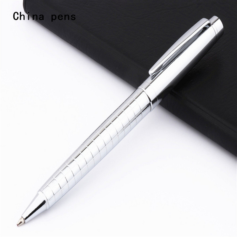 Luksuzna kvaliteta 856 Platinasto siva linija Poslovni ured Kemijska olovka srednjeg vrha Pribor za nove učenike Olovke za pisanje