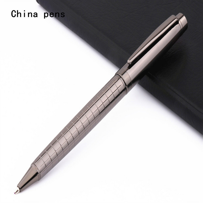 Luksuzna kvaliteta 856 Platinasto siva linija Poslovni ured Kemijska olovka srednjeg vrha Pribor za nove učenike Olovke za pisanje