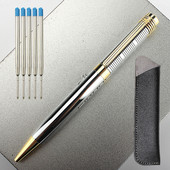 Visokokvalitetni srebrni poslovni uredski pribor za školske urede Kemijska olovka Nova zlatna olovka Financijske kemijske olovke